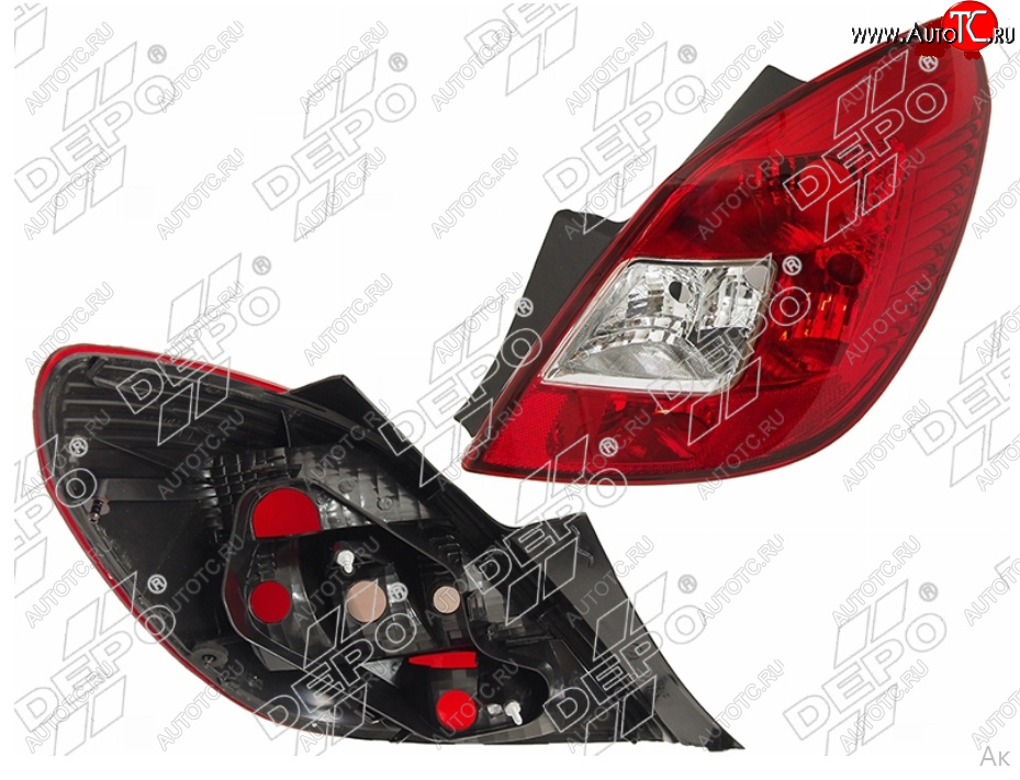 2 899 р. Правый фонарь задний DEPO Opel Corsa D  2-ой рестайлинг, хэтчбэк 5 дв. (2011-2014)  с доставкой в г. Пермь