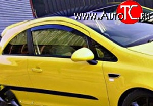 1 394 р. Дефлекторы окон (ветровики) Novline 2 шт. Opel Corsa D 1-ый рестайлинг, хэтчбэк 3 дв. (2010-2011)  с доставкой в г. Пермь