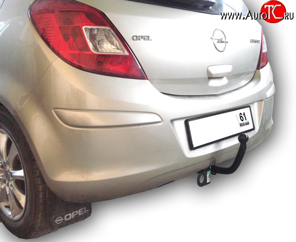 5 199 р. Фаркоп (хетчбек) Лидер Плюс Opel Corsa D  2-ой рестайлинг, хэтчбэк 5 дв. (2011-2014) (Без электропакета)  с доставкой в г. Пермь