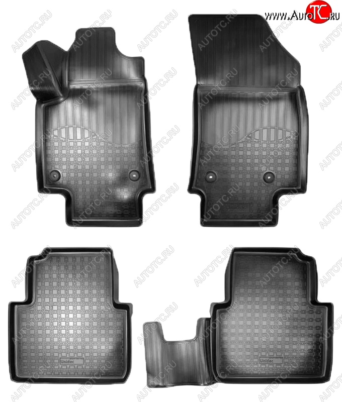 2 299 р. Коврики салонные Noplast (3D)  Opel Crossland  X (2017-2025) (Черные)  с доставкой в г. Пермь
