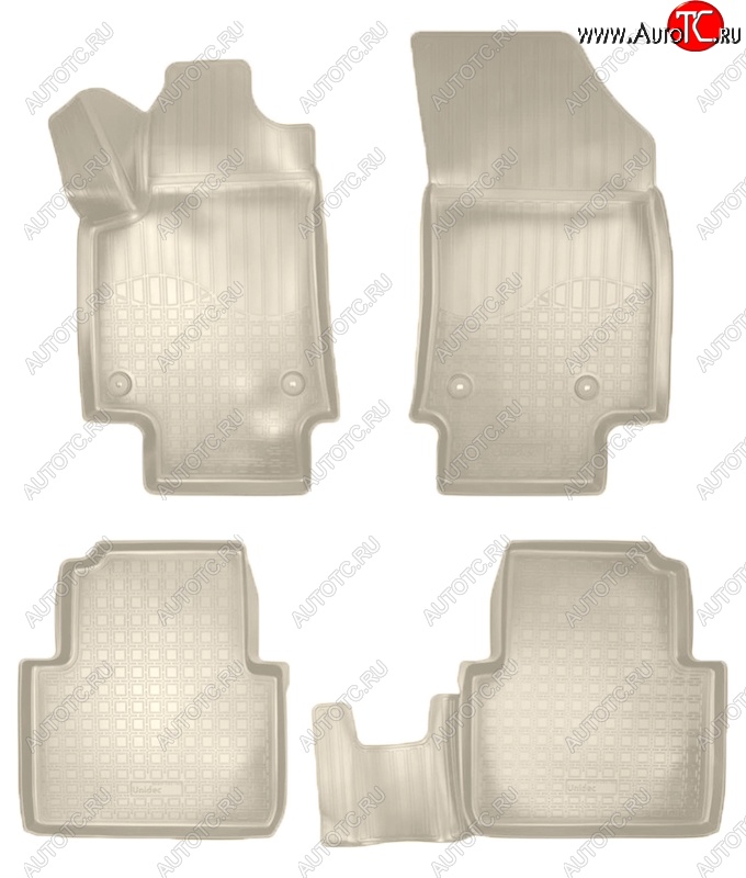 2 999 р. Коврики салонные Noplast (3D)  Opel Crossland  X (2017-2025) (Бежевые)  с доставкой в г. Пермь