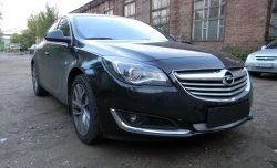 1 539 р. Сетка на бампер (рестайлинг) Russtal (хром) Opel Insignia A рестайлинг седан (2013-2017)  с доставкой в г. Пермь. Увеличить фотографию 2