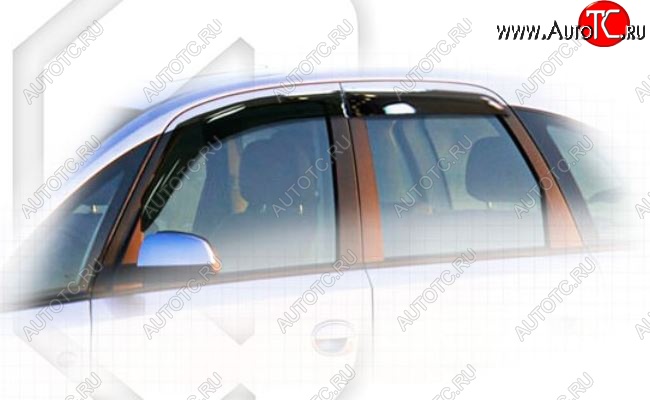 1 899 р. Дефлектора окон CA-Plastiс  Opel Meriva  A (2002-2010) (Classic полупрозрачный, Без хром.молдинга)  с доставкой в г. Пермь