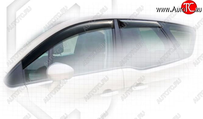 2 159 р. Дефлектора окон CA-Plastiс Opel Meriva B (2010-2013) (Classic полупрозрачный, Без хром.молдинга)  с доставкой в г. Пермь