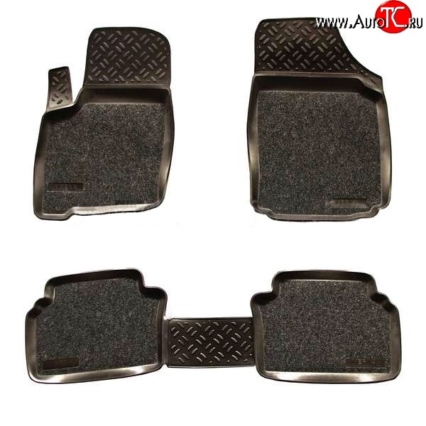 4 699 р. Комплект ковриков в салон B Aileron 4 шт. (полиуретан, покрытие Soft)  Opel Meriva  B (2010-2013)  с доставкой в г. Пермь