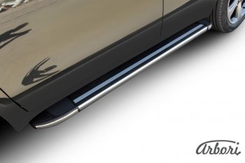 12 149 р. Порожки для ног Arbori Luxe Black  Opel Mokka (2012-2016)  дорестайлинг  с доставкой в г. Пермь. Увеличить фотографию 2