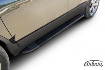 11 339 р. Порожки для ног Arbori Optima Black  Opel Mokka (2012-2016)  дорестайлинг  с доставкой в г. Пермь. Увеличить фотографию 2