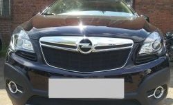 2 099 р. Нижняя сетка на бампер Russtal (черная) Opel Mokka  дорестайлинг (2012-2016)  с доставкой в г. Пермь. Увеличить фотографию 2