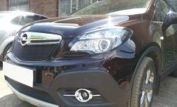 2 099 р. Нижняя сетка на бампер Russtal (черная) Opel Mokka  дорестайлинг (2012-2016)  с доставкой в г. Пермь. Увеличить фотографию 3