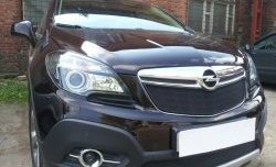 2 099 р. Нижняя сетка на бампер Russtal (черная) Opel Mokka  дорестайлинг (2012-2016)  с доставкой в г. Пермь. Увеличить фотографию 4