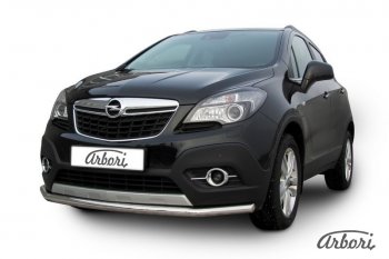 12 149 р. Защита переднего бампера Arbori (нержавейка, 1 труба d57 mm). Opel Mokka  дорестайлинг (2012-2016)  с доставкой в г. Пермь. Увеличить фотографию 2