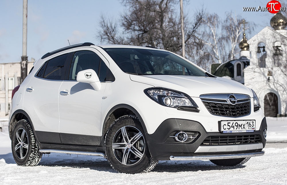 8 099 р. Одинарная защита переднего бампера диаметром 51 мм Petroil Tuning  Opel Mokka (2012-2016)  дорестайлинг (привод: передний)  с доставкой в г. Пермь