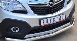 15 549 р. Одинарная защита переднего бампера диаметром 63 мм SLITKOFF Opel Mokka  дорестайлинг (2012-2016)  с доставкой в г. Пермь. Увеличить фотографию 2