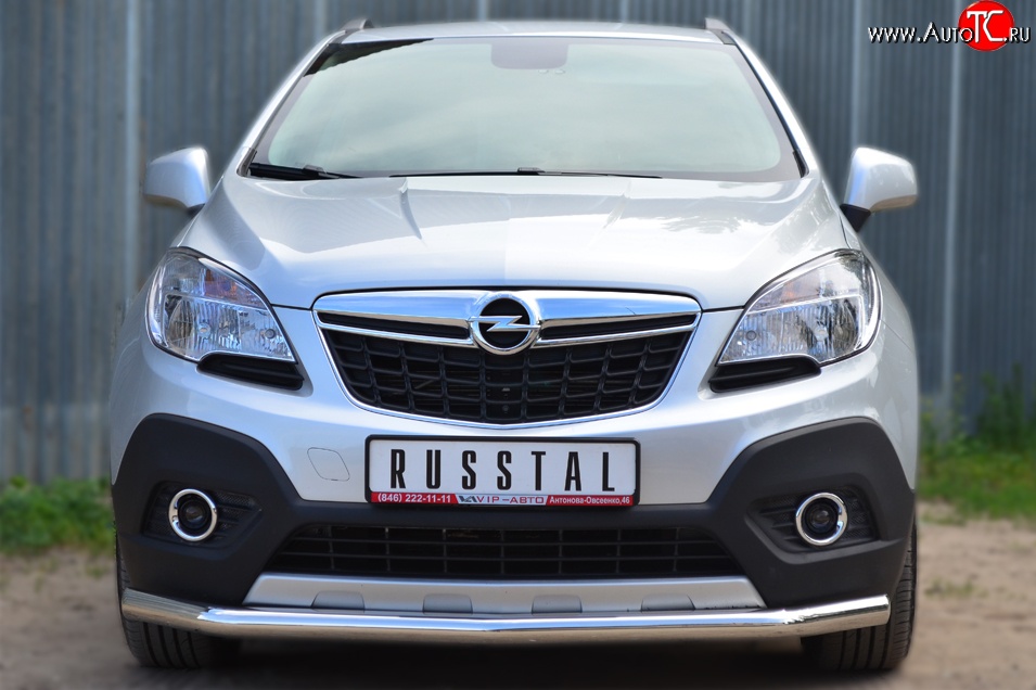15 549 р. Одинарная защита переднего бампера диаметром 63 мм SLITKOFF Opel Mokka  дорестайлинг (2012-2016)  с доставкой в г. Пермь