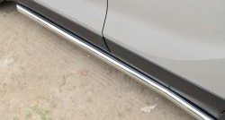 76 999 р. Защита порогов из круглой трубы диаметром 63 мм Russtal Opel Mokka  дорестайлинг (2012-2016) (Защита порогов с со скосами на торцах (вариант 1))  с доставкой в г. Пермь. Увеличить фотографию 2