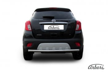 11 429 р. Защита заднего бампера Arbori (нержавейка, 1 труба d57 mm). Opel Mokka  дорестайлинг (2012-2016)  с доставкой в г. Пермь. Увеличить фотографию 2