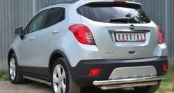 17 499 р. Защита заднего бампера (2 трубы Ø63 мм, нержавейка) SLITKOFF Opel Mokka  дорестайлинг (2012-2016)  с доставкой в г. Пермь. Увеличить фотографию 4