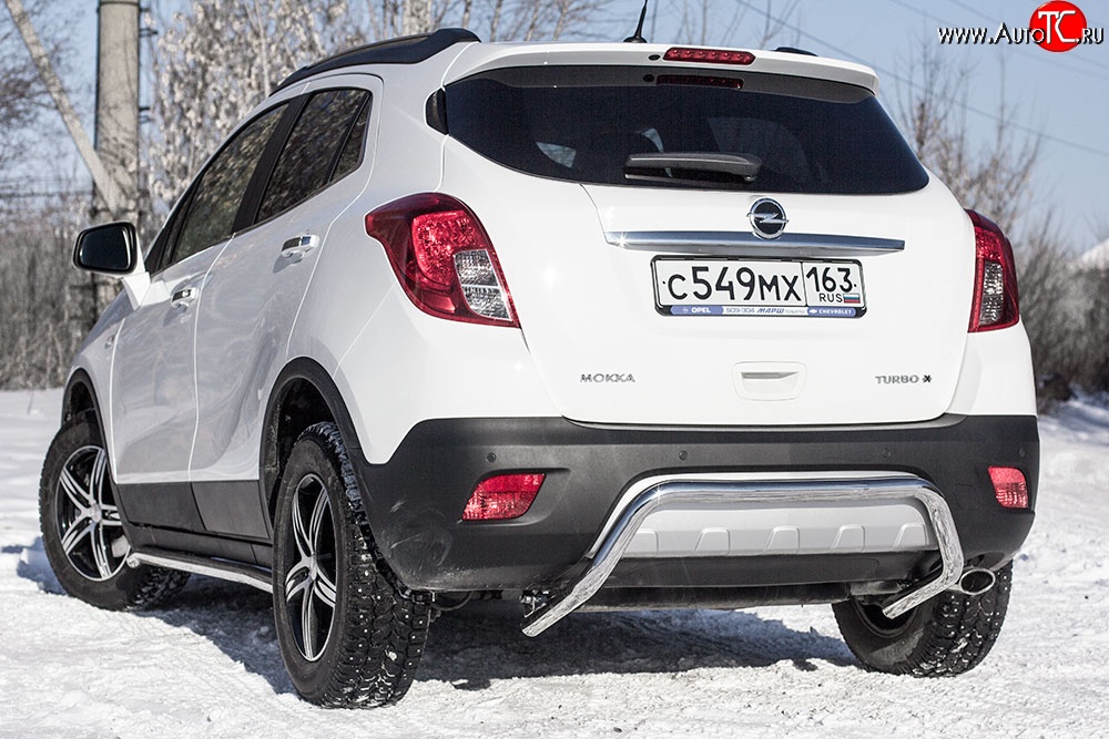 9 399 р. Защита заднего бампера из трубы диаметром 51 мм Petroil Tuning  Opel Mokka (2012-2016)  дорестайлинг  с доставкой в г. Пермь