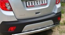 13 449 р. Одинарная защита заднего бампера из трубы диаметром 63 мм SLITKOFF Opel Mokka  дорестайлинг (2012-2016)  с доставкой в г. Пермь. Увеличить фотографию 2