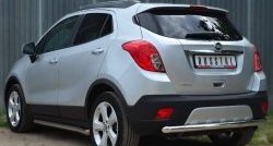 13 449 р. Одинарная защита заднего бампера из трубы диаметром 63 мм SLITKOFF Opel Mokka  дорестайлинг (2012-2016)  с доставкой в г. Пермь. Увеличить фотографию 4