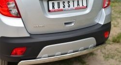11 599 р. Защита заднего бампера (Ø75x42 мм, нержавейка) Russtal Opel Mokka  дорестайлинг (2012-2016)  с доставкой в г. Пермь. Увеличить фотографию 2