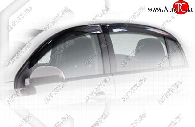 1 999 р. Дефлектора окон CA-Plastiс  Opel Vectra  C (2002-2005) седан дорестайлинг (Classic полупрозрачный, Без хром.молдинга)  с доставкой в г. Пермь