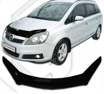 Дефлектор капота CA-Plastiс exclusive Opel Zafira  В (2005-2008) дорестайлинг