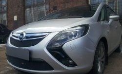 1 469 р. Нижняя сетка на бампер Russtal (черная) Opel Zafira С дорестайлинг (2011-2016)  с доставкой в г. Пермь. Увеличить фотографию 3