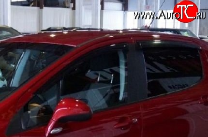 999 р. Комплект дефлекторов окон (ветровиков) 4 шт. (5 дверей) Russtal Peugeot 2008  дорестайлинг (2013-2016)  с доставкой в г. Пермь
