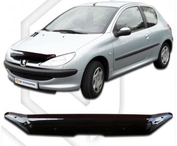 Дефлектор капота CA-Plastiс Peugeot 206 ( хэтчбэк 5 дв.,  хэтчбэк 3 дв.,  универсал) (1998-2009) 2AC дорестайлинг, 2EK рестайлинг, 2AC рестайлинг