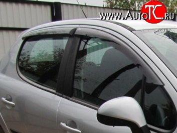 1 029 р. Комплект дефлекторов окон Russtal Peugeot 207 WC хэтчбэк 5 дв. дорестайлинг (2006-2009)  с доставкой в г. Пермь
