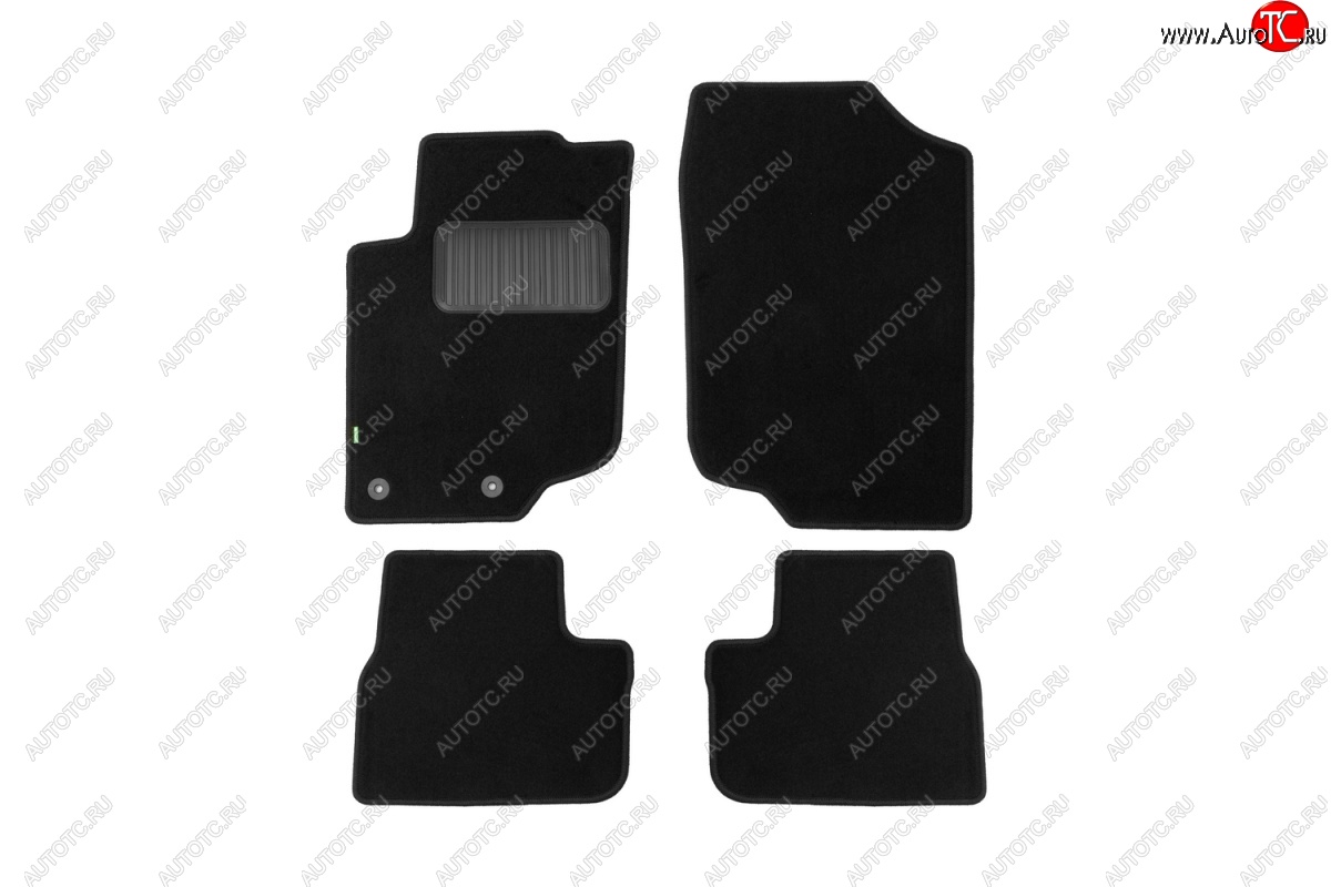 6 949 р. Коврики в салон Klever Standart (текстиль, 4 шт., подпятник, оверлок) Peugeot 207 WK универсал рестайлинг (2009-2012) (Черный)  с доставкой в г. Пермь