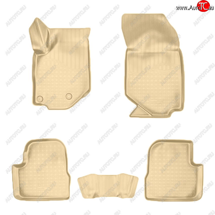 2 999 р. Коврики салона Norplast Unidec  Peugeot 208  2 (2019-2025) хэтчбэк 5 дв. (Цвет: бежевый)  с доставкой в г. Пермь
