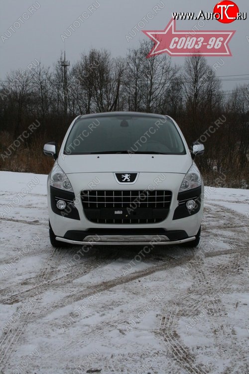 12 869 р. Защита переднего бампера одинарная Souz-96 (d42).  Peugeot 3008 (2009-2013) дорестайлинг  с доставкой в г. Пермь