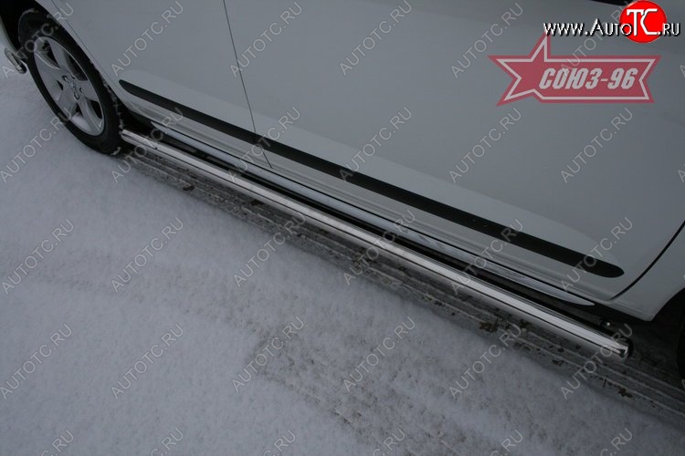 12 329 р. Защита порогов Souz-96 (d60) Peugeot 3008 рестайлинг (2013-2017)  с доставкой в г. Пермь
