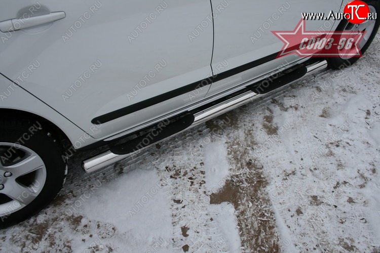 16 019 р. Защита порогов с проступью Souz-96 (d76)  Peugeot 3008 (2013-2017) рестайлинг  с доставкой в г. Пермь