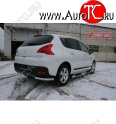 7 919 р. Защита задняя d60 уголки одинарные Souz-96 Peugeot 3008 дорестайлинг (2009-2013)  с доставкой в г. Пермь