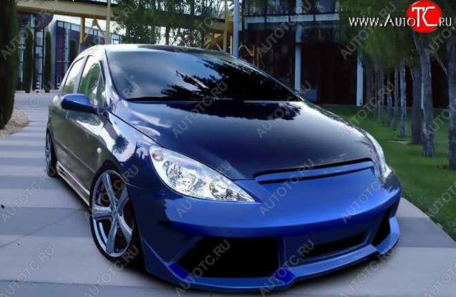24 499 р. Передний бампер Golardo Peugeot 307 универсал дорестайлинг (2001-2005)  с доставкой в г. Пермь