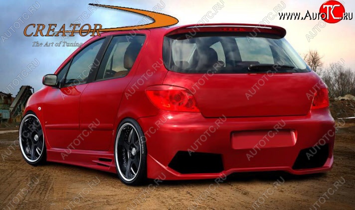 25 699 р. Задний бампер Golardo Peugeot 307 хэтчбэк 5 дв. дорестайлинг (2001-2005)  с доставкой в г. Пермь