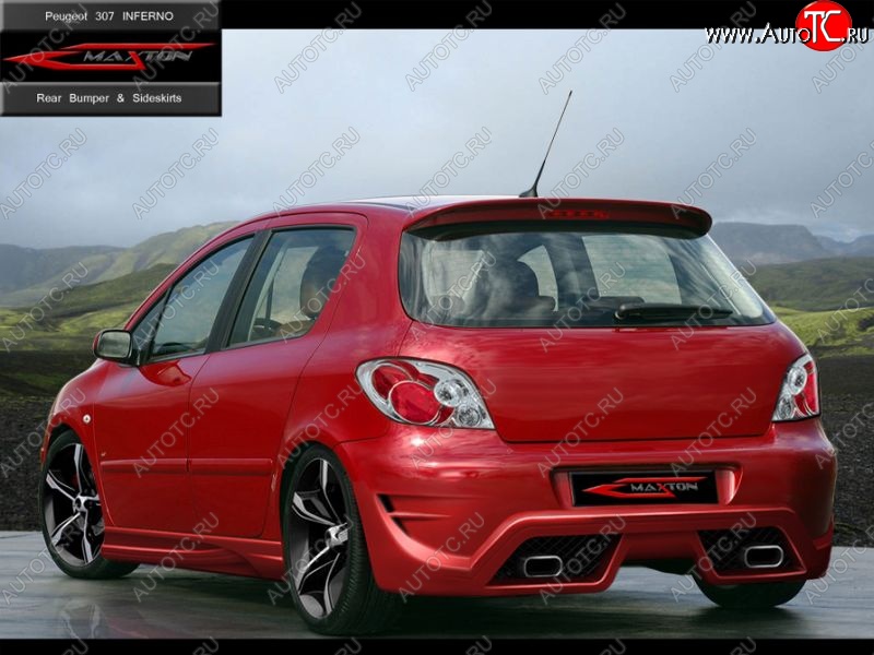 30 199 р. Задний бампер Inferno Peugeot 307 хэтчбэк 5 дв. дорестайлинг (2001-2005)  с доставкой в г. Пермь