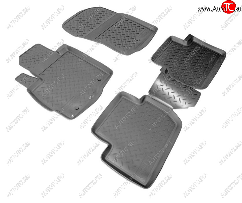 2 699 р. Комплект ковриков в салон Norplast Unidec  Peugeot 4007 (2007-2012) (Цвет: черный)  с доставкой в г. Пермь