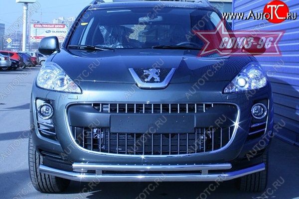 16 379 р. Защита переднего бампера двойная Souz-96 (d460/42) Peugeot 4007 (2007-2012)  с доставкой в г. Пермь