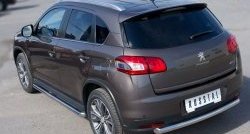 13 449 р. Одинарная защита заднего бампера из трубы диаметром 63 мм SLITKOFF  Peugeot 4008 (2012-2017)  с доставкой в г. Пермь. Увеличить фотографию 4