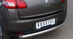13 949 р. Одинарная защита заднего бампера из трубы диаметром 76 мм SLITKOFF Peugeot 4008 (2012-2017)  с доставкой в г. Пермь. Увеличить фотографию 3