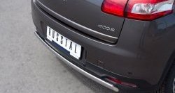 11 599 р. Защита заднего бампера (Ø75x42 мм, нержавейка) Russtal Peugeot 4008 (2012-2017)  с доставкой в г. Пермь. Увеличить фотографию 2