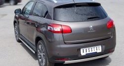 11 599 р. Защита заднего бампера (Ø75x42 мм, нержавейка) Russtal Peugeot 4008 (2012-2017)  с доставкой в г. Пермь. Увеличить фотографию 4