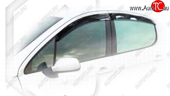 1 899 р. Дефлектора окон CA-Plastiс  Peugeot 407  седан (2004-2010) (Classic полупрозрачный)  с доставкой в г. Пермь