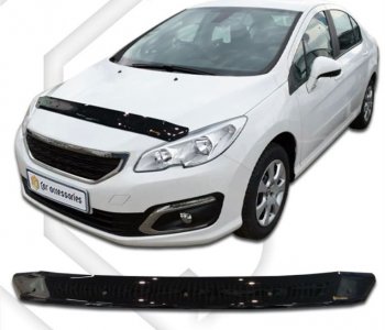 Дефлектор капота CA-Plastiс Peugeot 408 (2015-2022) рестайлинг