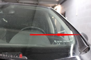 1 699 р. Водостоки (дефлектора) лобового стекла Стрелка 11  Peugeot 408 (2015-2022) рестайлинг  с доставкой в г. Пермь. Увеличить фотографию 3