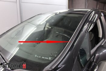 1 699 р. Водостоки (дефлектора) лобового стекла Стрелка 11  Peugeot 408 (2015-2022) рестайлинг  с доставкой в г. Пермь. Увеличить фотографию 4